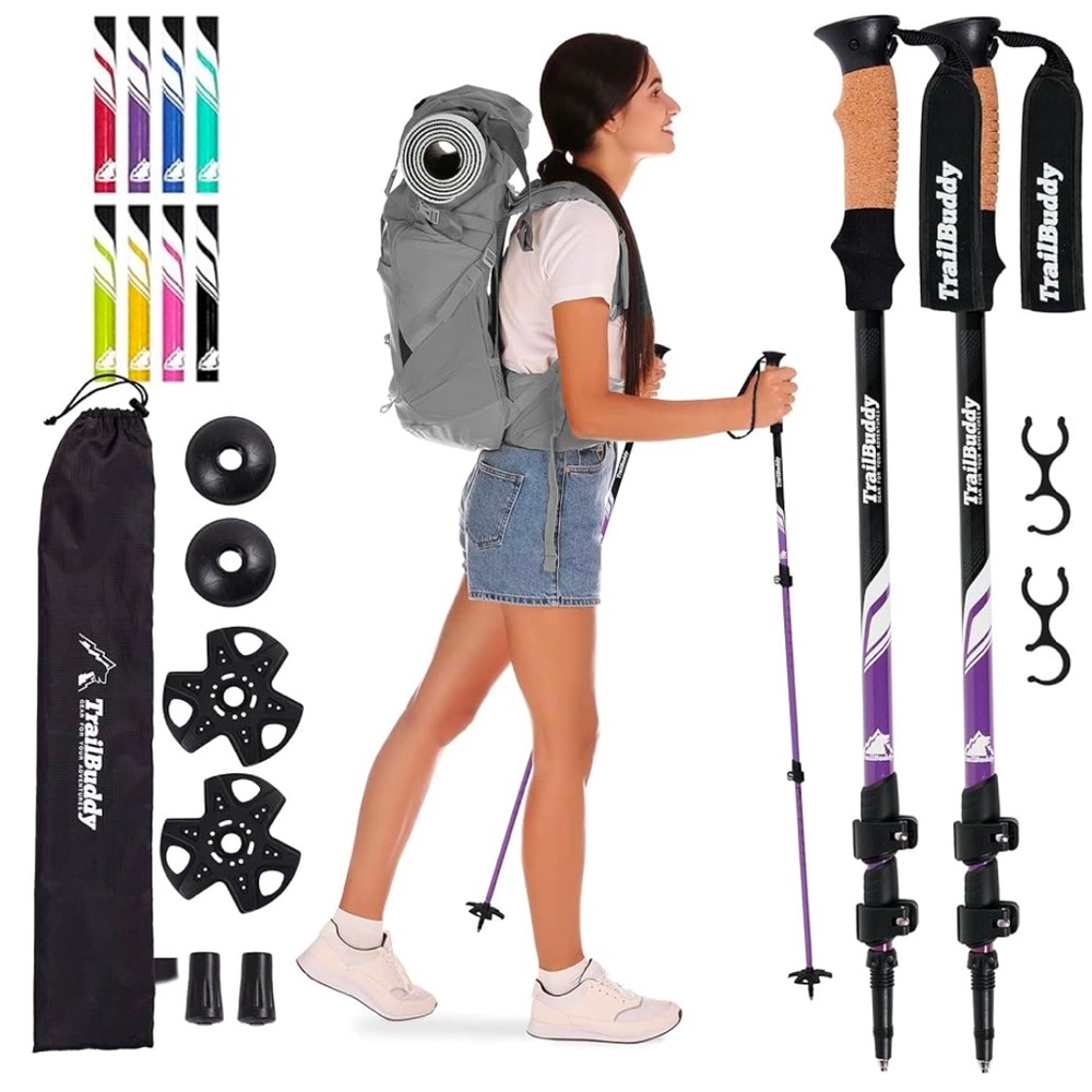 Trail Buddy 54” Trekking Poles - Purple